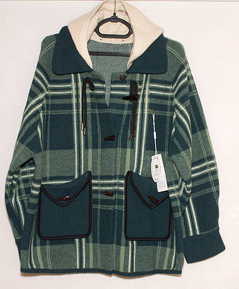 Кофта кардиган з капюшоном теплий 2XL/3XL, фото 5