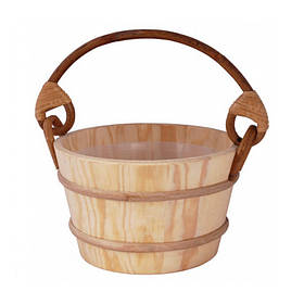 Відро для сауни з пластиковою вставкою 4 л сосна Sawo 341-Р