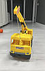 Іграшковий автокран на колесах 44 см жовтий Дитяча машинка будівельна спецтехніка для хлопчиків безпечний пластик, фото 4