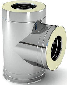 Трійник 87° Termo неірж/оцинк 120/220 мм