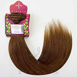 Натуральне Європейське Волосся на Заколках 50 см 160 грам, Шоколад №04