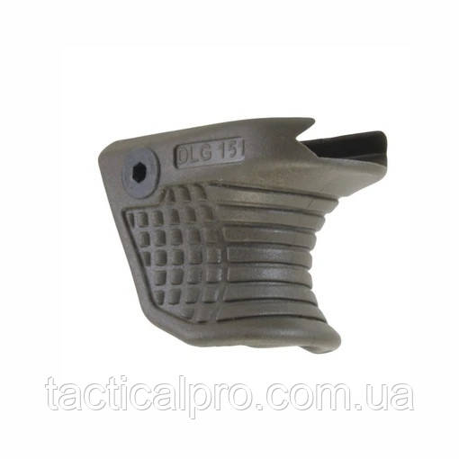Упор DLG TACTICAL (DLG-151-green) з гніздом для QD антабки, колір Олива, упор на цівку на планку Пікатінні, фото 1