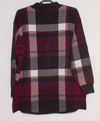 Кардиган кофта бордо на блискавці жіночій 2XL/3XL, фото 3