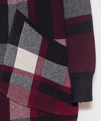 Кардиган кофта бордо на блискавці жіночій 2XL/3XL, фото 4