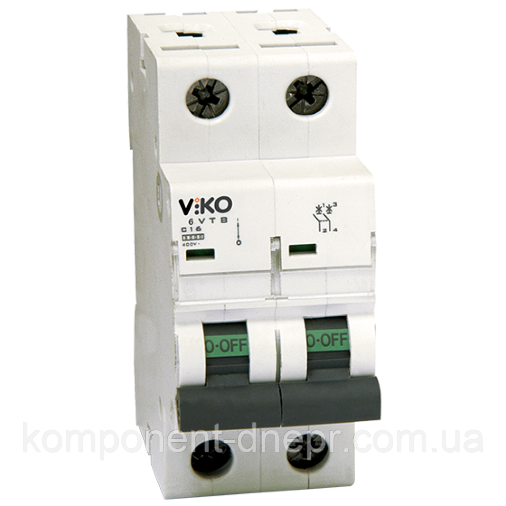 Автоматичний вимикач VIKO 2P, 40A, 4,5kA, фото 1