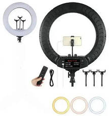 Кільцева LED лампа для студійного освітлення Ring RL-21 з пультом та штативом, фото 5