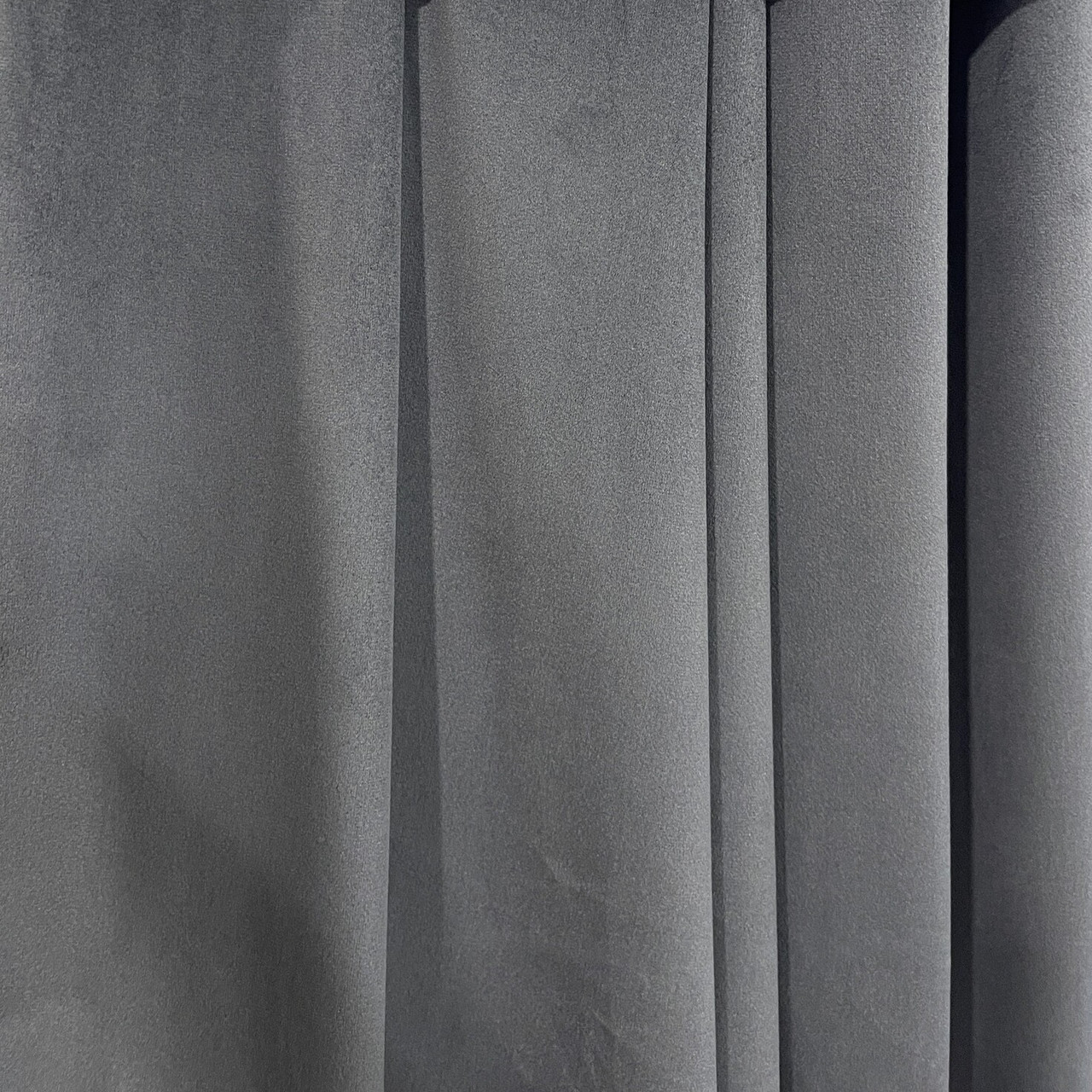 Оксамитова тканина для штор на відріз графітова ALBO ширина 1,5м (930-16), фото 1