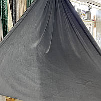Оксамитова тканина для штор на відріз графітова ALBO ширина 1,5м (930-16), фото 2