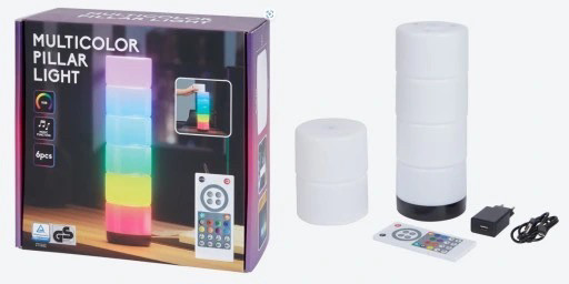 Лампа LED багатоколірна, стовпчик світла з ефектами, пульт керування, робочий/дитячий стіл, фото 1