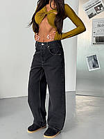 Джинси жіночі чорні прямого крою 34 36 38 40