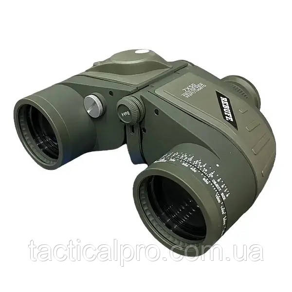 Бінокль REBUFF 7x50, вбудований компас із підсвіткою, далекомірна сітка, плавучий, фото 1