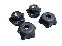 Ручка скрізна пластикова з заглушкою, гайка Д27 М6