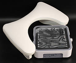 Набір для майстра манікюру: манікюрна витяжка MUSSON X2 Graphite і похилий підлокітник MrHelix Білий