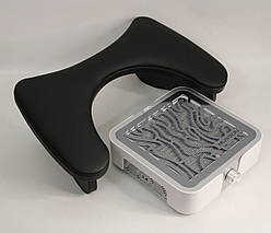 Набір для майстра манікюру: манікюрна витяжка MUSSON X2 Silver  і похилий підлокітник MrHelix Чорний