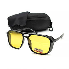 Окуляри для водіїв, жовті  Polar Eagle 8526 з бічними шторками, глянцеві