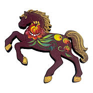 Магніт "  Кінь на щастя" (7х8х0,4 см) ручний розпис., фото 2