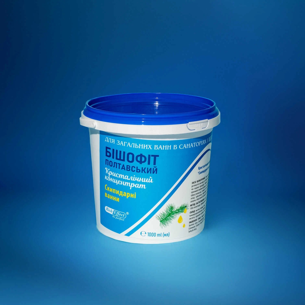 Кристалічний концентрат "Скіпідарні ванни" Бішофіт Полтавський, 1000 ml для домашніх СПА ванн