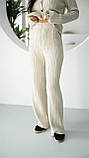 Жіночий трикотажний костюм з вкороченим кардиганом і брюками прямого крою, фото 8