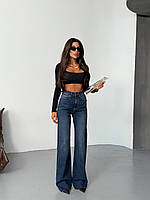 Сині джинси жіночі прямого крою 34 36 38 40