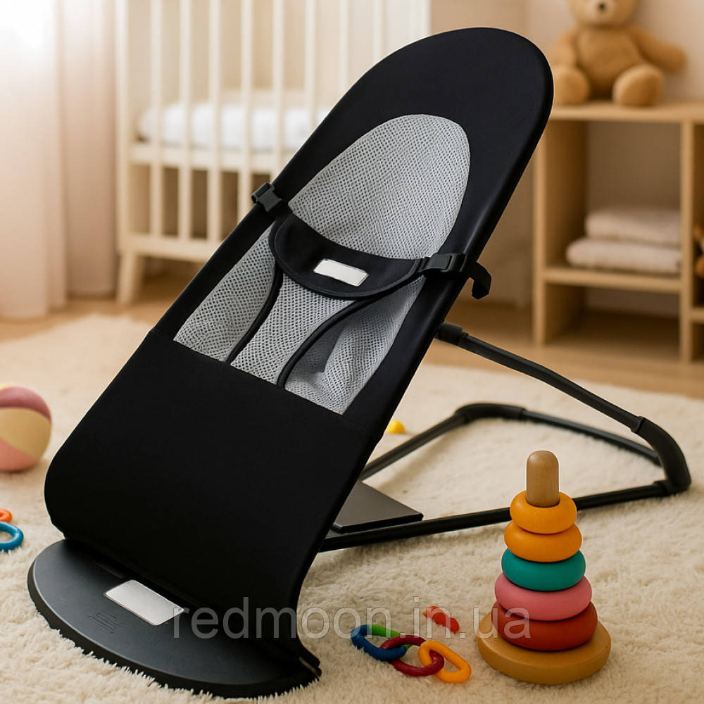 Дитячий шезлонг качалка до 13кг, 78×42×39см / Шезлонг для новонароджених / Крісло качалка дитяча, фото 1