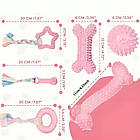 Набір іграшок для собак 6в1 "Рожевий мікс" / Іграшка для собак / Іграшка для тварин / Іграшка для цуценят, фото 8