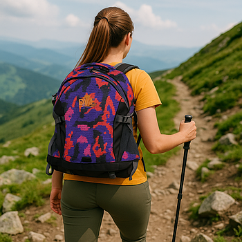 Туристичний рюкзак на 50 л, 60x30x25 см, Фіолетовий / Рюкзак для походів / Рюкзак водостійкий