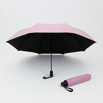Парасолька з чохлом, Рожева  / Складна жіноча парасолька / Парасолька від дощу