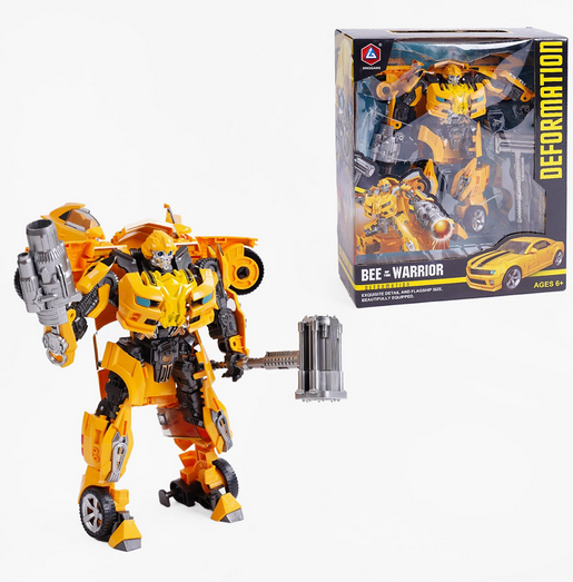 Трансформер Бамблбі: Велика Іграшка-Робот з Металевими Вставками, фото 1
