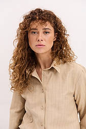 Жіноча смугаста сорочка oversize в різних кольорах