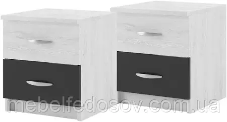 Тумба прикроватная Соня -2 шт (Світ меблів) 400х400х420мм, фото 1