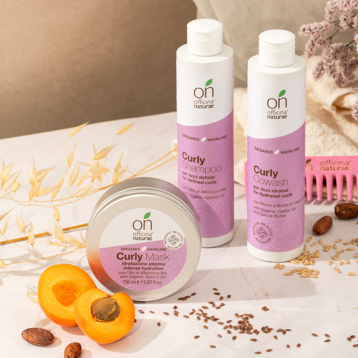 Набір по догляду за кучерявим волоссям Curly для окреслених локонів Officina Naturae