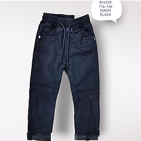Брюки під джинс для утеплені хлопчиків оптом, Grace, 116-146 рр., Арт. B14229