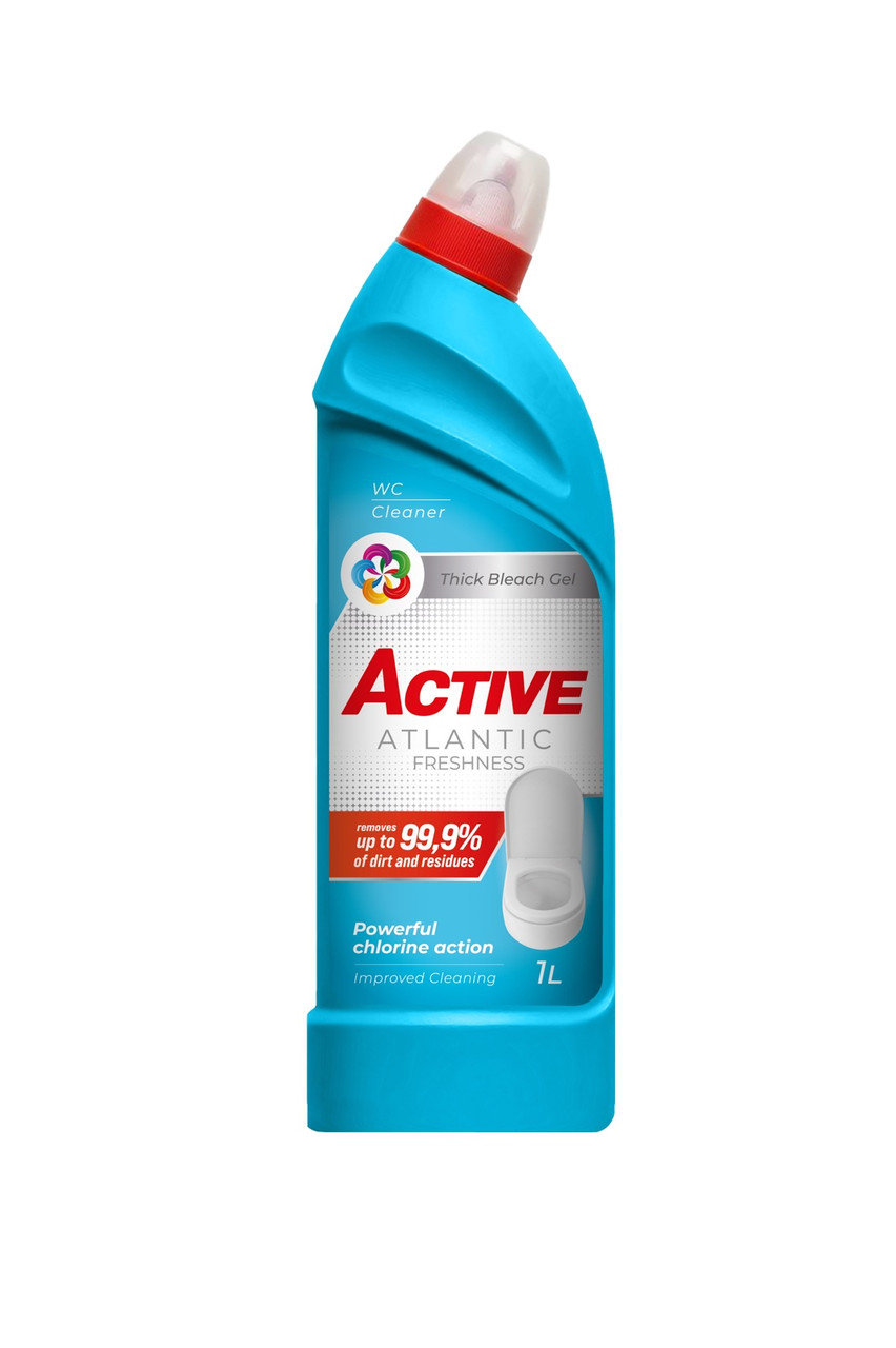 Засіб для чищення унітазу з ароматом океану Active Ocean Fresh WC Cleaner 1 л, фото 1