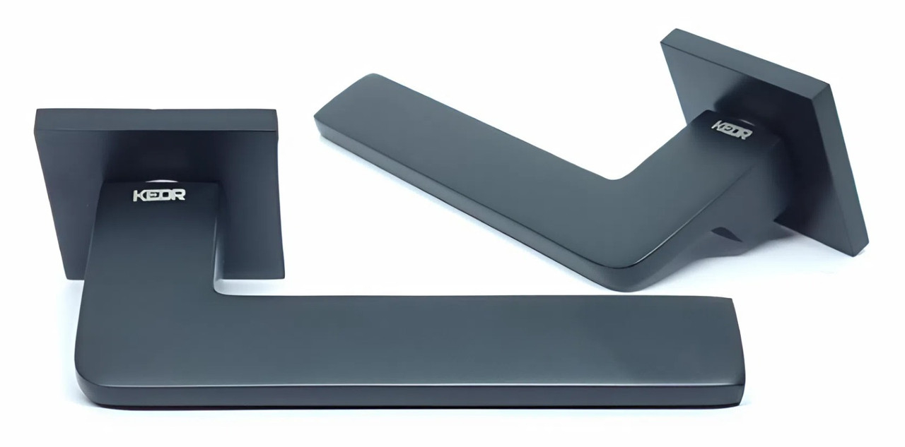 Дверна ручка KEDR ULTRA R21.220 MBP, чорний матовий (Китай)