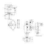 Акційний набір для душової кімнати Qtap Evia Змішувач для раковини QTEVI2701CRM47576 Chrome+Qtap Evia Душева, фото 2