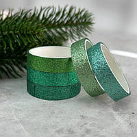 Скотч 1 см декоративний блискучий, 5 шт в упаковці -  Мікс 2