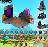 Магнітний конструктор Minecraft Magnetic Cube «Орбітальна станція» 100 кубиков, фото 10