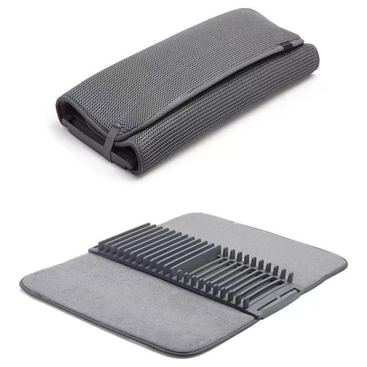 Килимок складаний для сушіння посуду з підставкою | 60x45 см, фото 1