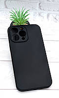 Чохол Silicone Case Box для Apple iPhone 16 Pro Max бампер Soft Touch з мікрофіброю чорний (без логотипа)