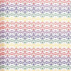 Пакувальний папір 0,7*1 м "Серця"