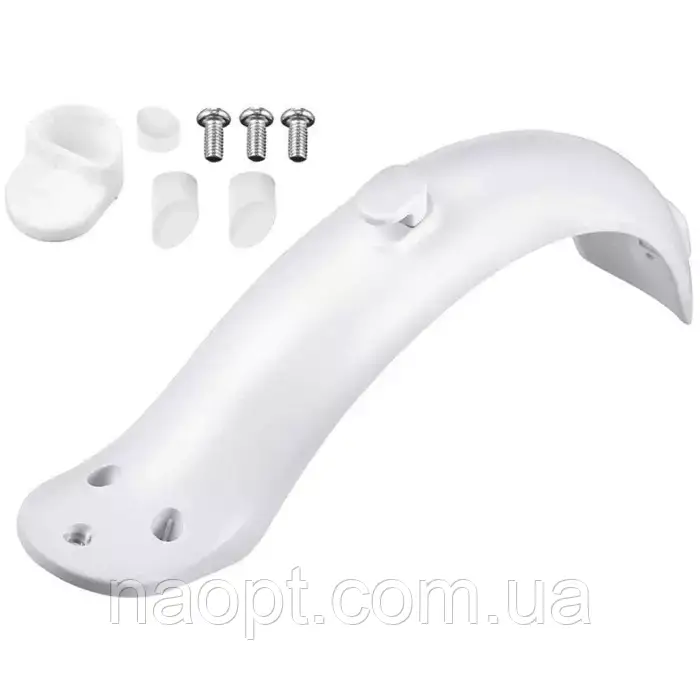 Крило заднє в зборі з гвинти та гаком біле - Xiaomi M365 / PRO, фото 1