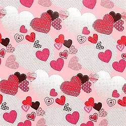 Пакувальний папір 0,7*1 м "Серця2"