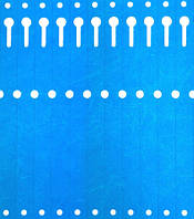 Етикетки-петельки Tyvek 12,7x160 мм,  2500 шт. - сині