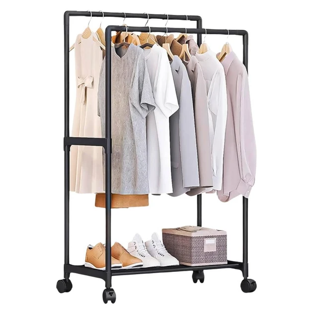 Стійка-вішалка на колесах для речей і взуття 112х30х56 см, фото 1