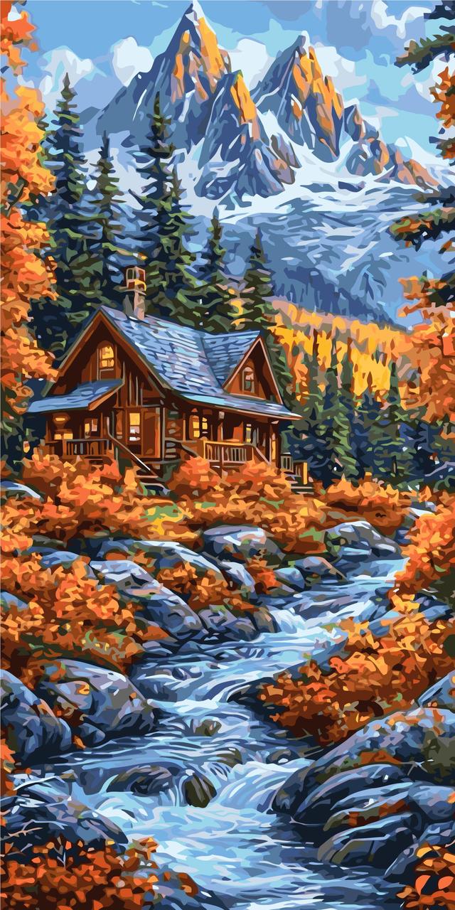 Картина за номерами Пейзаж. Шепіт осіннього лісу 40*80 см Орігамі LW 5175, фото 1