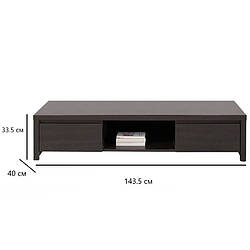 Тумба під телевізор з ящиками Каспіан RTV2S/14 143,5х33,5х40см кольору дуб мілано темний БРВ-Україна