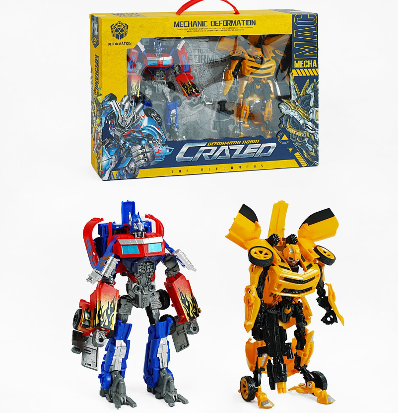Набір 2в1: Трансформери Бамблбі та Оптімус Прайм - Іграшки-Роботи, фото 1