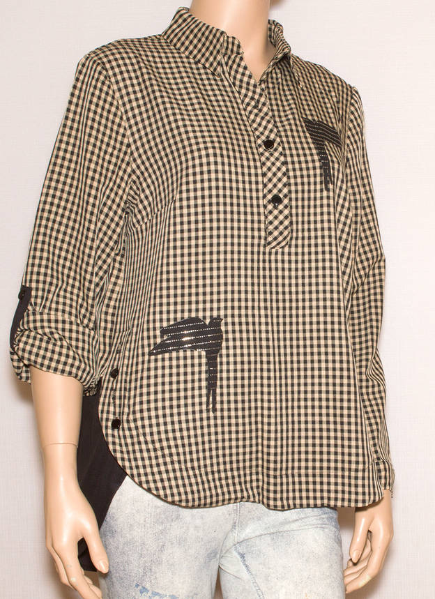 Жіноча сорочка в клітинку 44,46,48,50, фото 1