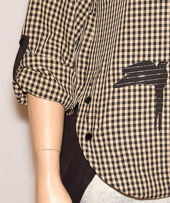 Жіноча сорочка в клітинку 44,46,48,50, фото 4