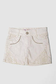 Шорти джинсові для дівчинки, колір світло-бежевий, 247R10033